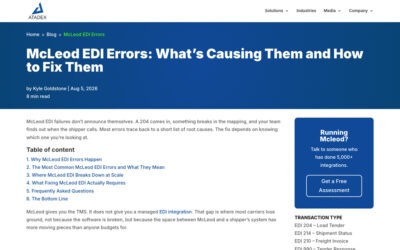 McLeod EDI Errors